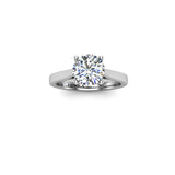 DESS - Round Brilliant Diamond Solitaire Engagement Ring in Platinum - HEERA DIAMONDS
