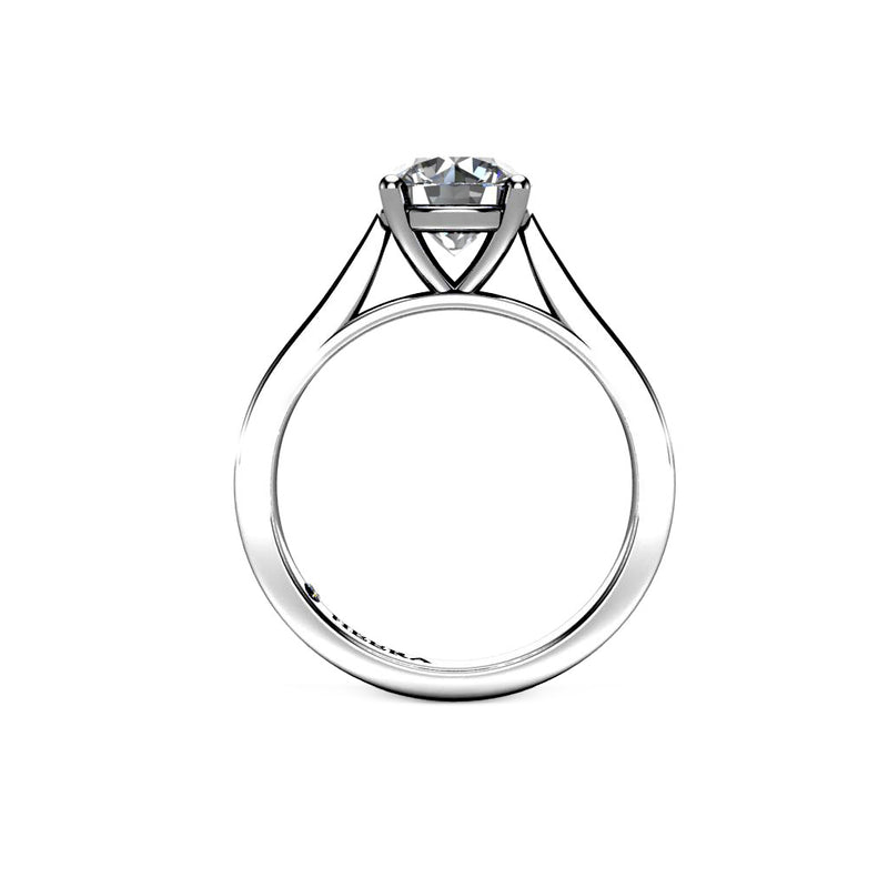 DESS - Round Brilliant Diamond Solitaire Engagement Ring in Platinum - HEERA DIAMONDS