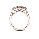 HUMBLEBEE - Marquise and Pears Trilogy Engagement Ring in Rose Gold - HEERA DIAMONDS
