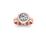 HAYAT - Round Brilliant Diamond Solitaire Engagement Ring in Rose Gold - HEERA DIAMONDS