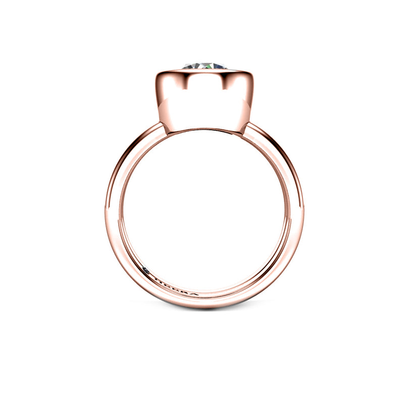 HAYAT - Round Brilliant Diamond Solitaire Engagement Ring in Rose Gold - HEERA DIAMONDS