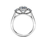 CERISE - Princess and Pears Trilogy Engagement Ring in Platinum - HEERA DIAMONDS