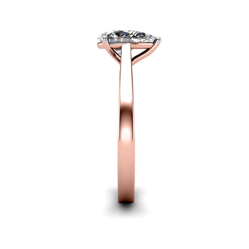 LAUREN - Pear Cut Diamond Solitaire Engagement Ring in Rose Gold - HEERA DIAMONDS