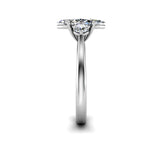 HONEY - Marquise and Rounds Trilogy Engagement Ring in Platinum - HEERA DIAMONDS