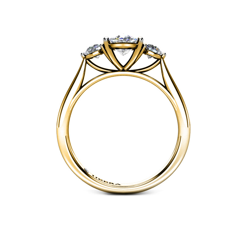 HONEY - Marquise and Rounds Trilogy Engagement Ring in Yellow Gold - HEERA DIAMONDS