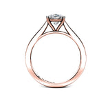 ESTELLA - Oval Diamond Engagement ring with Diamond Shoulders in Rose Gold - HEERA DIAMONDS