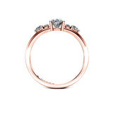 BERRY - Oval Fancy Trilogy Engagement Ring in Rose Gold - HEERA DIAMONDS
