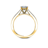 BRIANNA  - Emerald Diamond Engagement ring with Diamond Shoulders in Yellow Gold - HEERA DIAMONDS