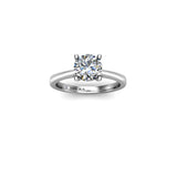 KINSLEY - Round Brilliant Diamond Solitaire Engagement Ring in Platinum - HEERA DIAMONDS