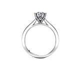 KINSLEY - Round Brilliant Diamond Solitaire Engagement Ring in Platinum - HEERA DIAMONDS