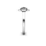 KENTIA - Cushion Cut Engagement Ring with Halo in Platinum - HEERA DIAMONDS