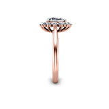 FLAVIA - Pear Cut Engagement Ring with Diamond Halo in Rose Gold - HEERA DIAMONDS