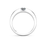 CLAIRE - Princess Cut Diamond Solitaire Engagement Ring in Platinum - HEERA DIAMONDS