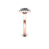 GENARA II - Princess Cut Engagement Ring with Diamond Halo in Rose Gold - HEERA DIAMONDS