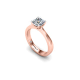 KEHLANI - Cushion Cut Diamond Solitaire Engagement Ring in Rose Gold - HEERA DIAMONDS