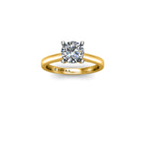 INDIA - Round Brilliant Diamond Solitaire Engagement Ring in Yellow Gold - HEERA DIAMONDS