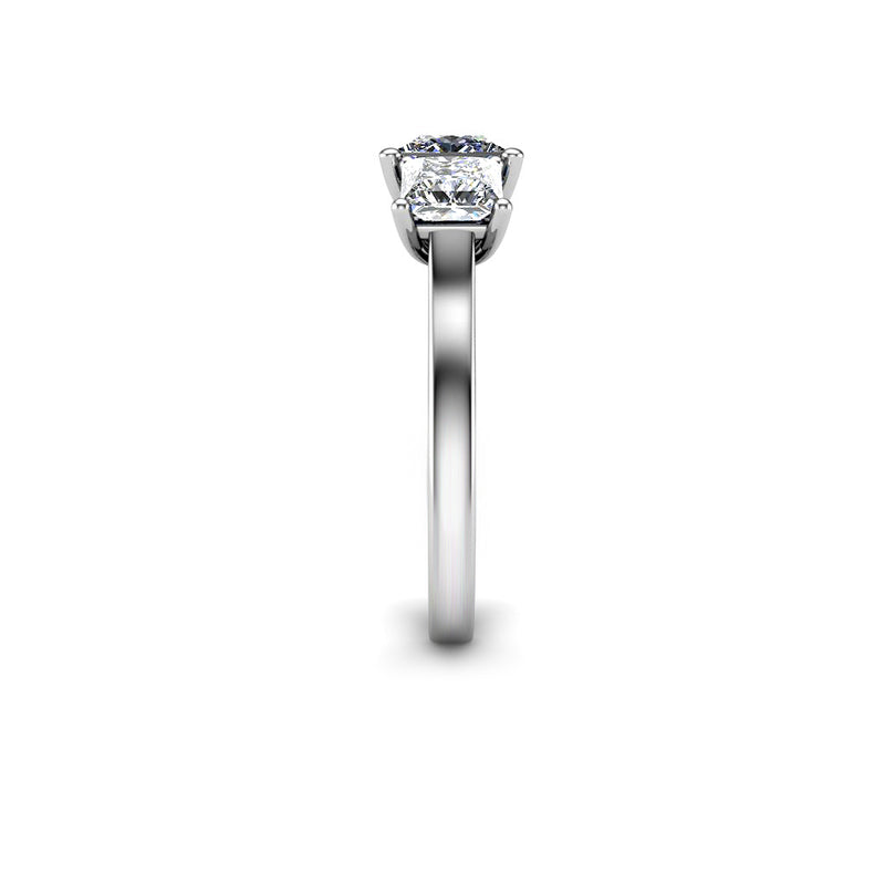 STRAWBERRY - Princesses Trilogy Engagement Ring in Platinum - HEERA DIAMONDS