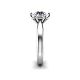 JANIAH - Round Brilliant Diamond Solitaire Engagement Ring in Platinum - HEERA DIAMONDS