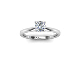 FANNY - Cushion Cut Diamond Solitaire Engagement Ring in Platinum - HEERA DIAMONDS