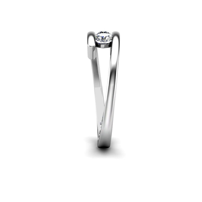 CYAN - Round Brilliants Trilogy Engagement Ring in Platinum - HEERA DIAMONDS