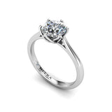 NAIALEE - Round Brilliant Diamond Solitaire Engagement Ring in Platinum - HEERA DIAMONDS