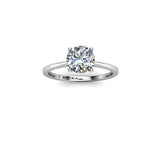 KAE - Round Brilliant Diamond Solitaire Engagement Ring in Platinum - HEERA DIAMONDS
