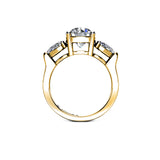ARTICHOKE - Round Brilliant and Pears Engagement Ring in Yellow Gold - HEERA DIAMONDS