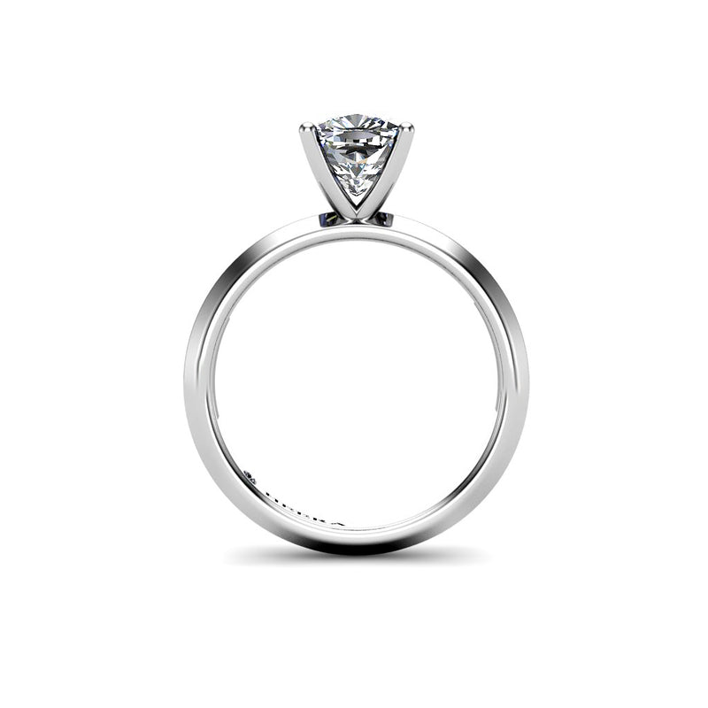 IVY - Cushion Cut Diamond Solitaire Engagement Ring in Platinum - HEERA DIAMONDS