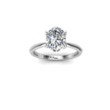 ELYSIA - Oval Cut Diamond Solitaire Engagement Ring in Platinum - HEERA DIAMONDS