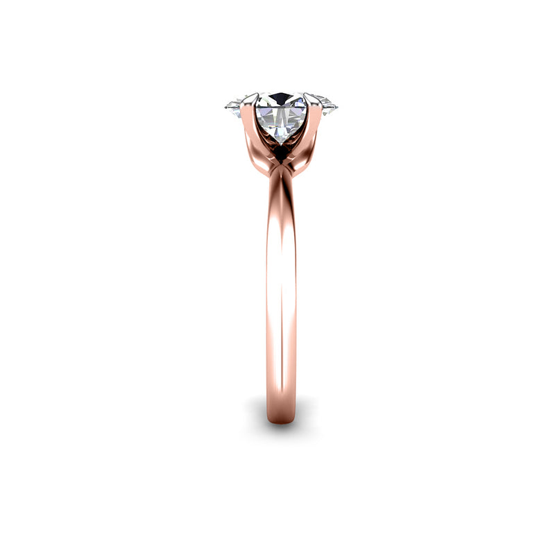 ELYSIA - Oval Cut Diamond Solitaire Engagement Ring in Rose Gold - HEERA DIAMONDS