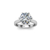 KENDRA - Round Brilliant Diamond Solitaire Engagement Ring in Platinum - HEERA DIAMONDS