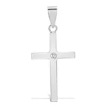 18ct White 0.03ct Diamond Invisible Set Cross - HEERA DIAMONDS