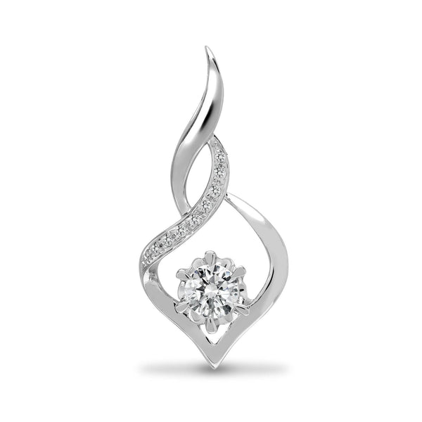 18ct White 0.25ct Diamond Pendant - HEERA DIAMONDS