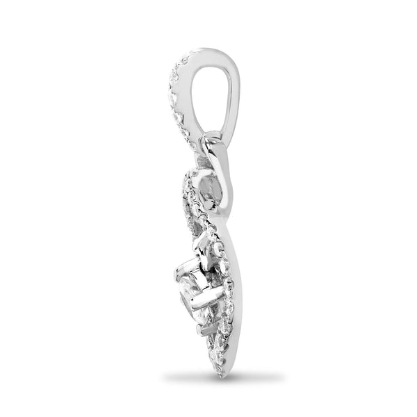 18ct White 0.35ct Diamond Pendant - HEERA DIAMONDS