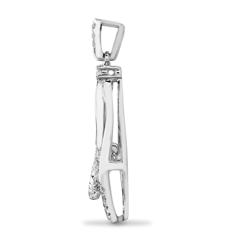 18ct White 0.37ct Dancing Diamond Pendant - HEERA DIAMONDS