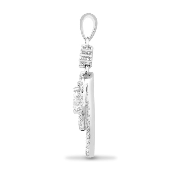 18ct White 0.55ct Diamond Pendant - HEERA DIAMONDS