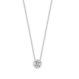 18ct White 1.00ct Threaded Rub over set Diamond Pendant - HEERA DIAMONDS