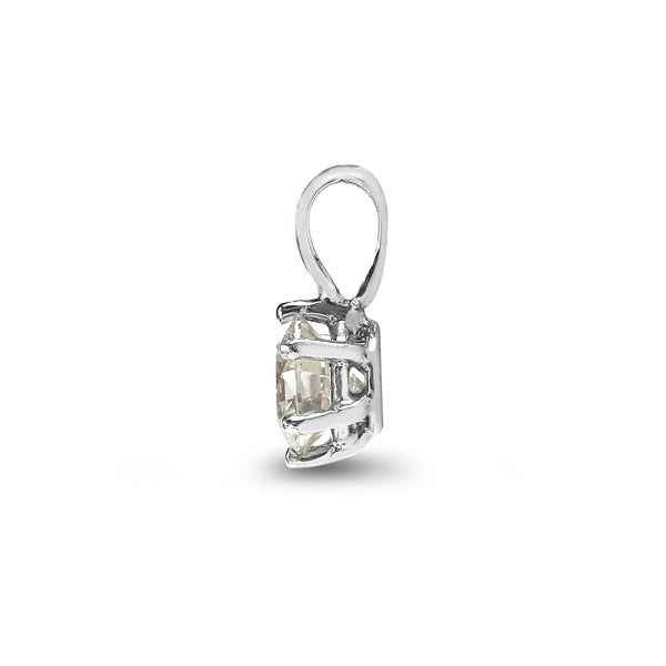 18ct White Gold 1.00ct 6 Claw Diamond Solitaire Pendant - HEERA DIAMONDS