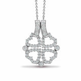 18ct White gold 45pt diamond pendant - 16" Chain included - HEERA DIAMONDS