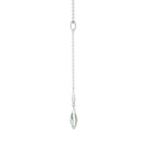 18ct White Gold Diamond And Green Amethyst Necklace - HEERA DIAMONDS