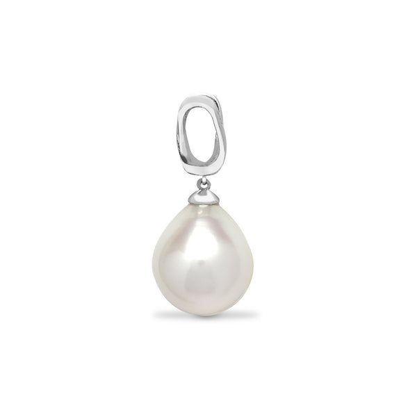 18ct White Gold Diamond And Pearl Pendant - HEERA DIAMONDS