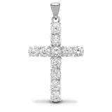 18ct White Gold Diamond Cross - HEERA DIAMONDS