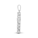 18ct White Gold Diamond Cross - HEERA DIAMONDS