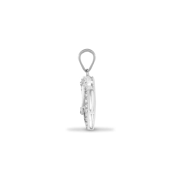 18ct White Gold Diamond Pendant - HEERA DIAMONDS