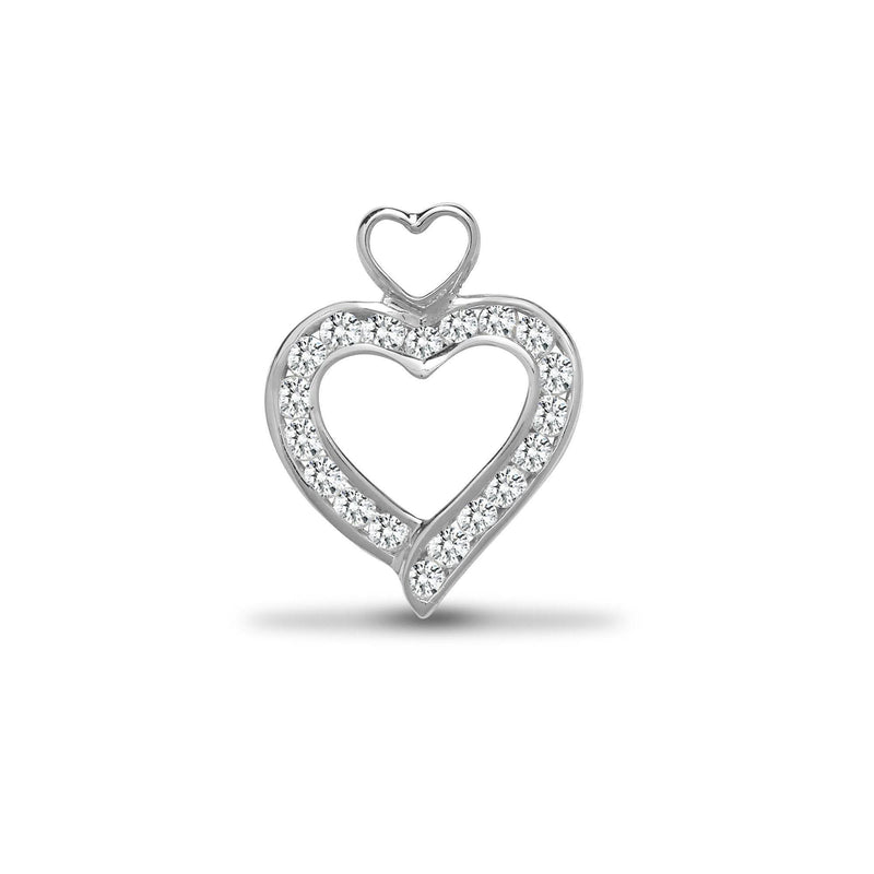 18ct White Gold Diamond Pendant - HEERA DIAMONDS