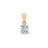 18ct Yellow Gold 1.00ct 4 Claw Diamond Solitaire Pendant - HEERA DIAMONDS