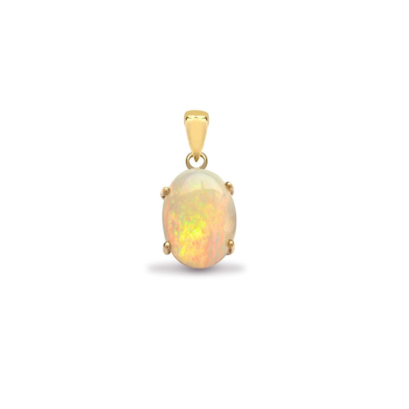 18ct Yellow Gold Opal Pendant - HEERA DIAMONDS