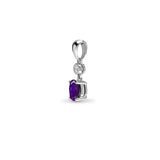 9ct White Diamonds - 4pts Tanzanite -37pts Drop Pendant - HEERA DIAMONDS