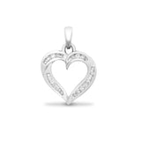 9ct White Gold Diamond Heart - HEERA DIAMONDS