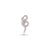 9ct White Gold Diamond Snake Pendant - HEERA DIAMONDS